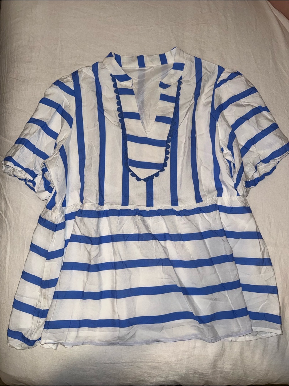 Striped Babydoll Blouse